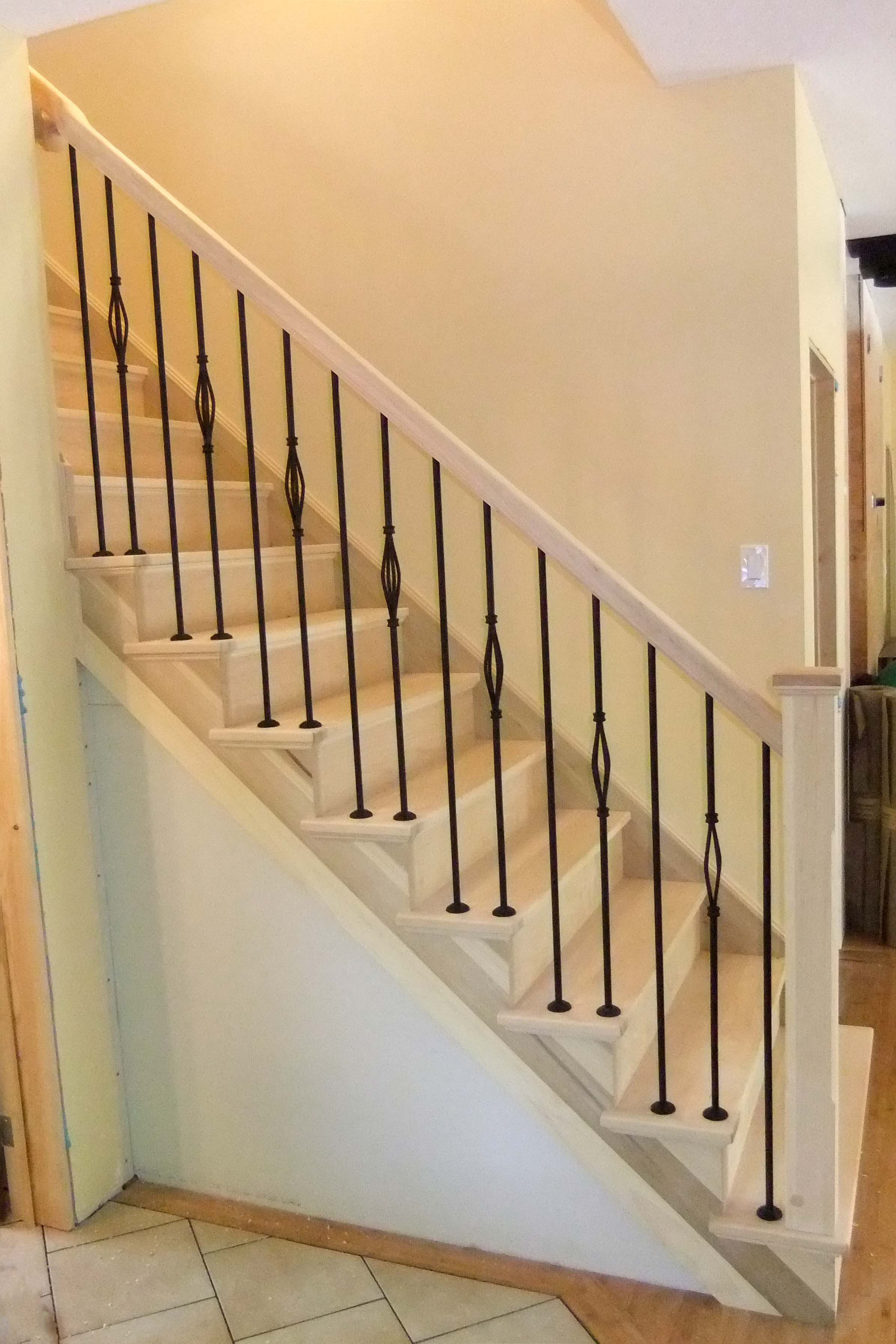 Open and Closed Stringer Custom Wood Stairs